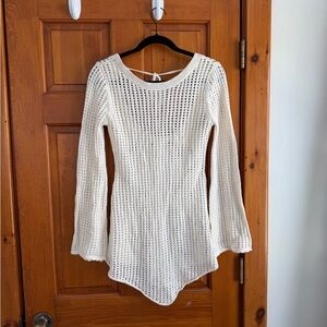 Forever 21 White Knit swim coverup